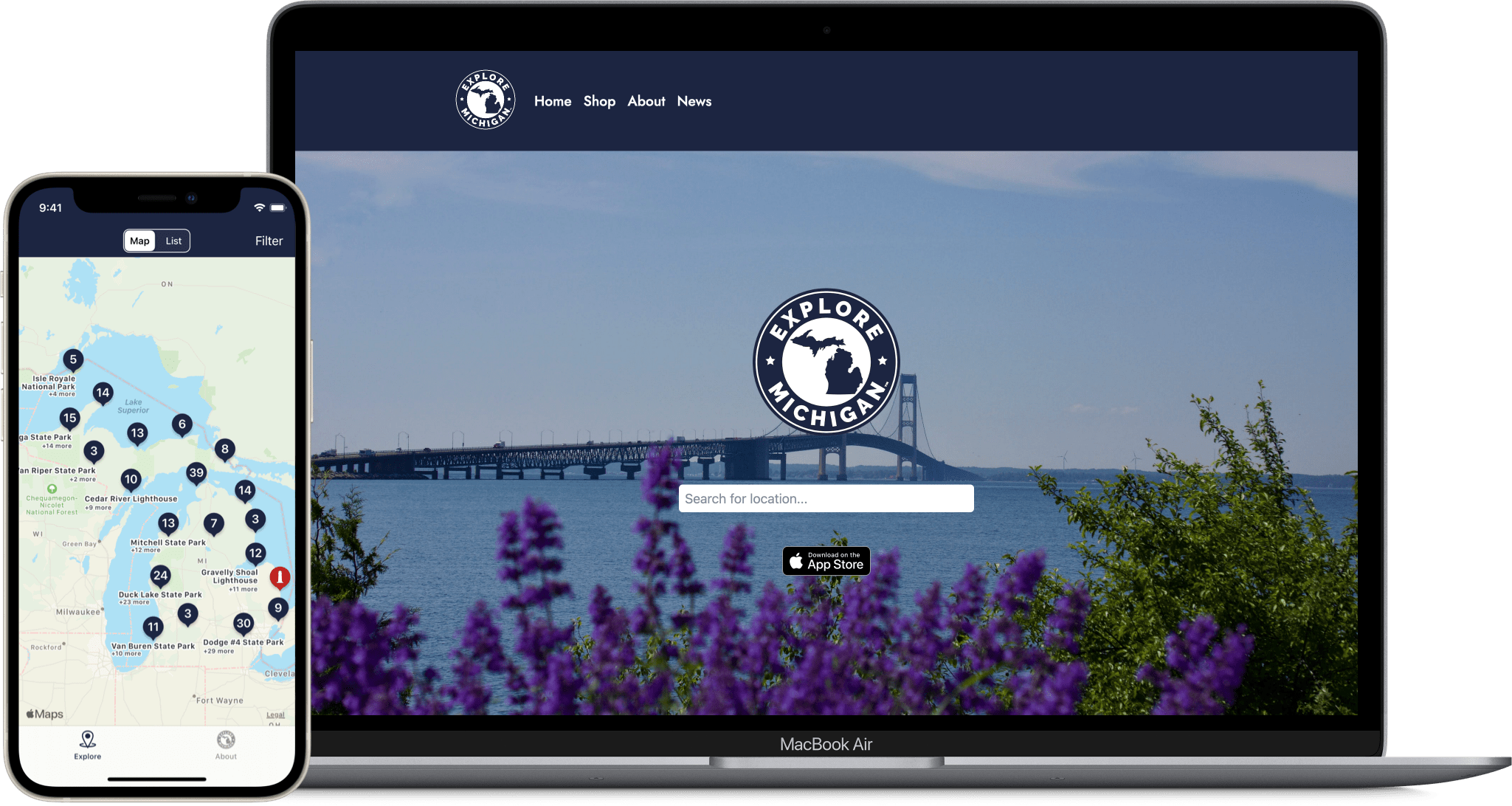 Explore Michigan App & Website